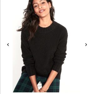 Cozy Oversized Boucle Crew-neck Sweater